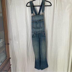 Medium denim overalls